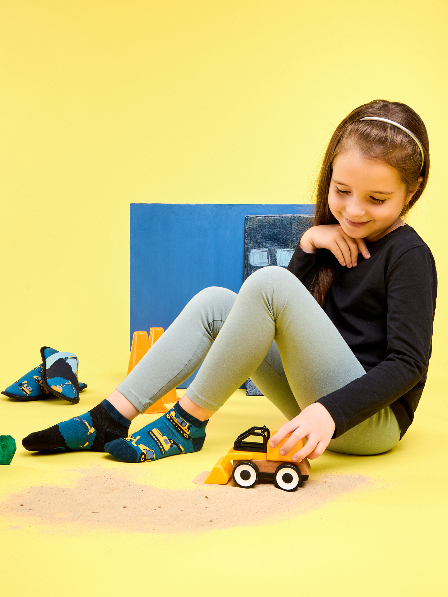 Kids' Ankle Socks Excavator