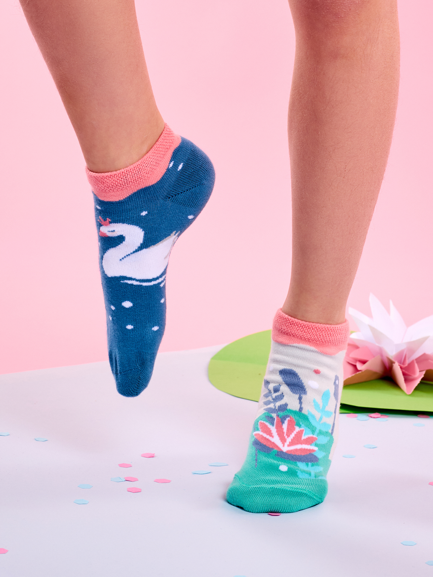 Kids' Ankle Socks Swans