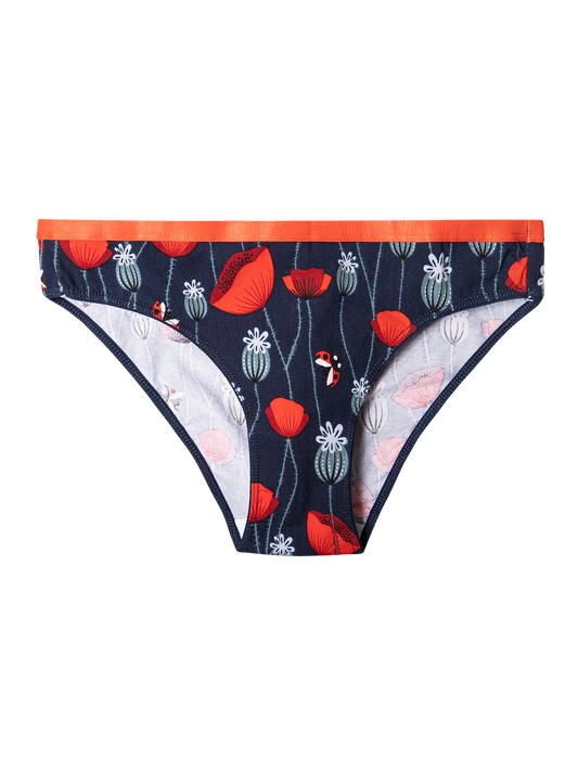 Women's Briefs Ladybugs & Poppy Flowers