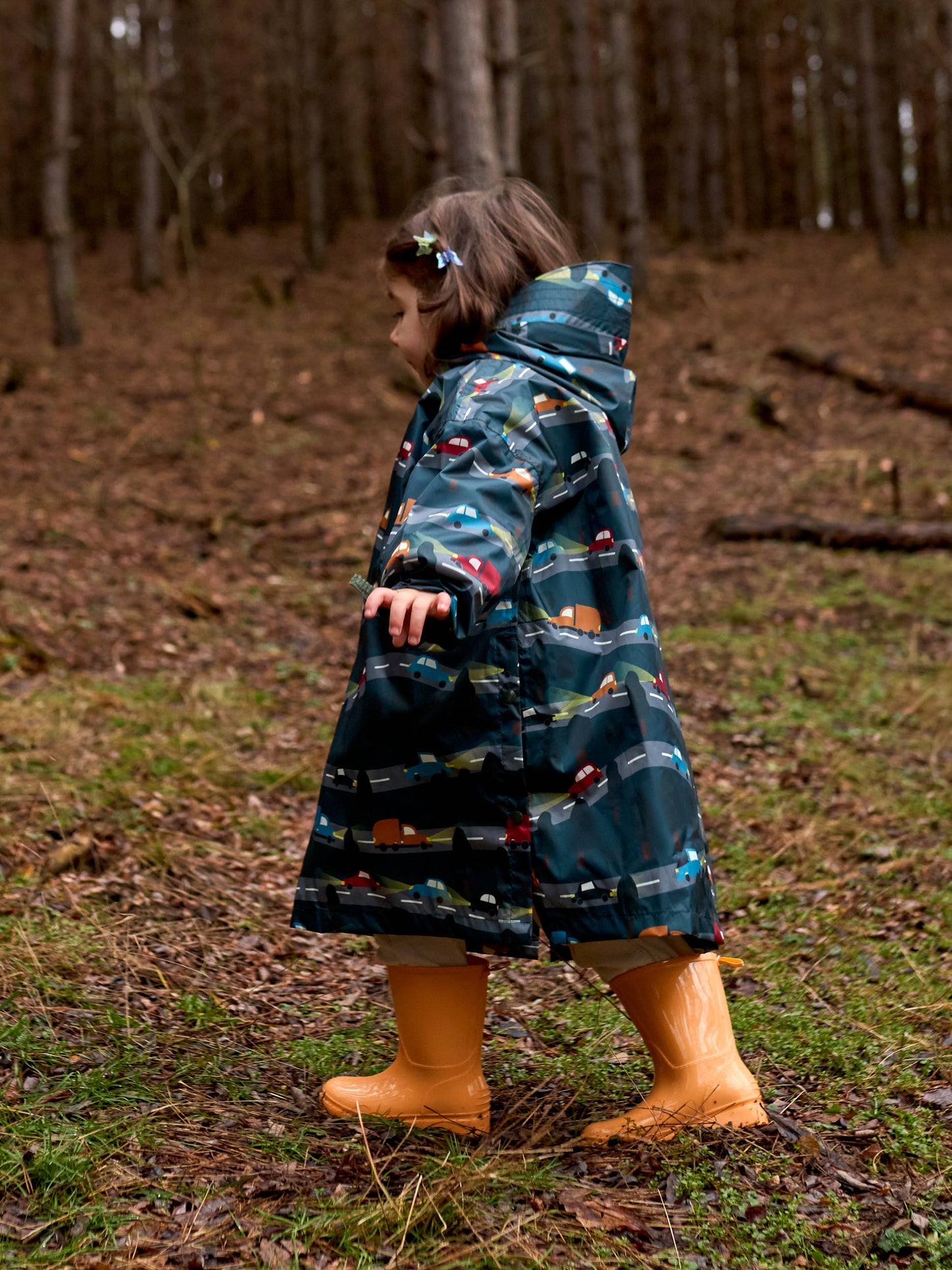 Kids' Raincoat Night Cars