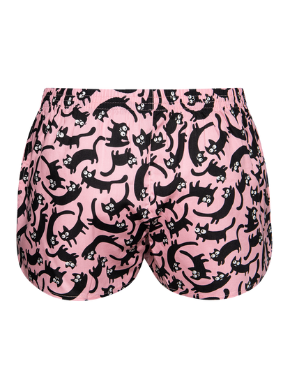 Women's Boxer Shorts Pink Cats