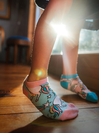 Kids' Ankle Socks Rainbow Unicorn