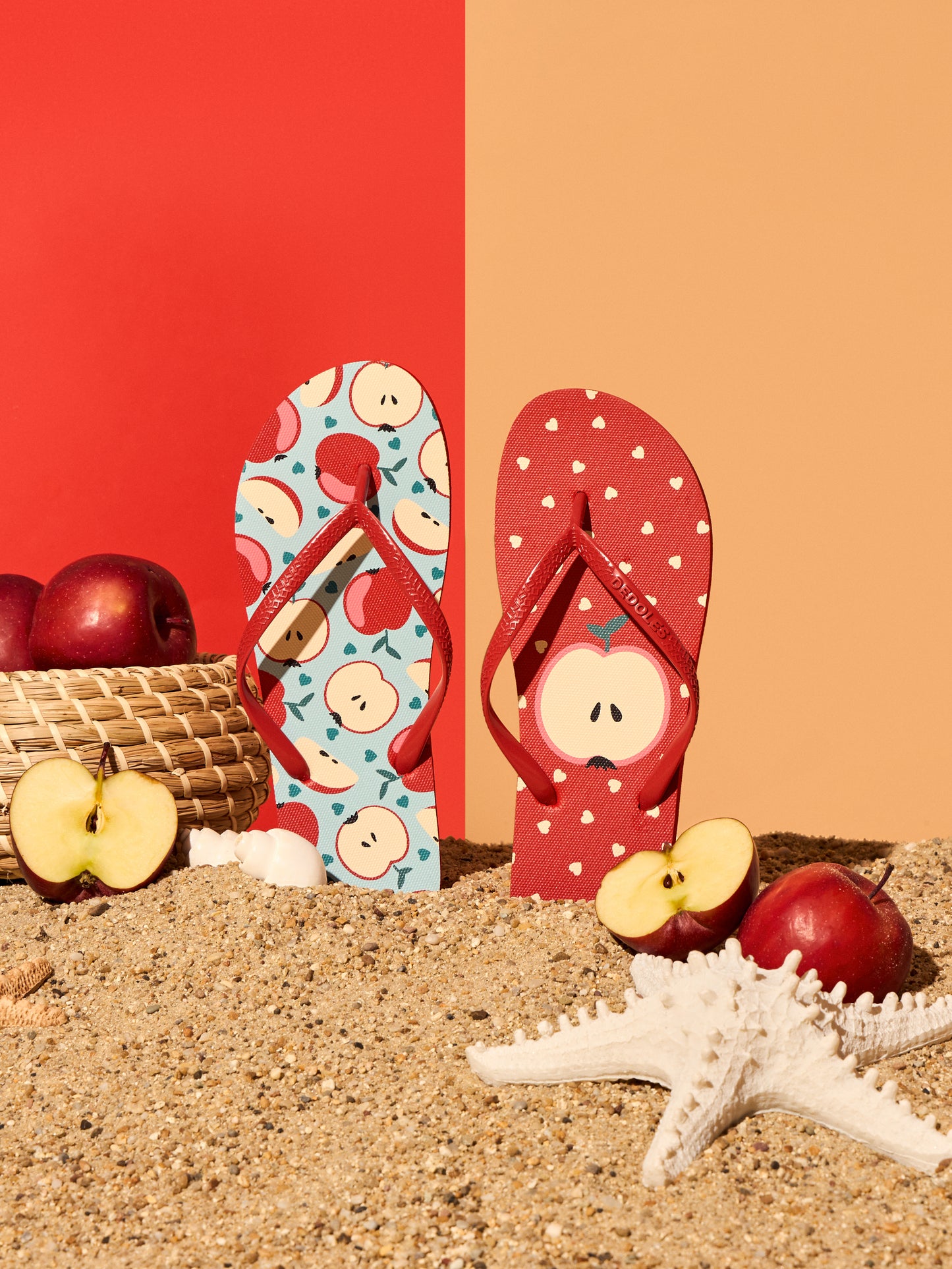 Flip Flops Red Apple