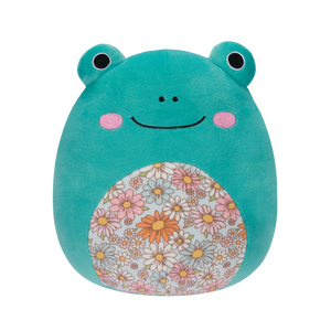 Squishmallows Robert the Aqua Frog with Floral Belly, 20 cm