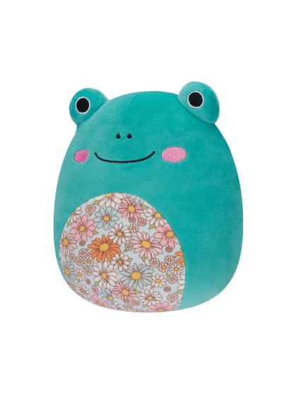 Squishmallows Robert the Aqua Frog with Floral Belly, 20 cm