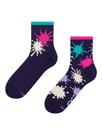 Crew Socks Colorful Splotches