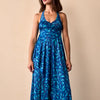 Beach Sarong Turquoise Flowers