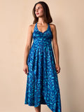 Beach Sarong Turquoise Flowers