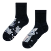Anti-Stress Crew Socks Gray Cat