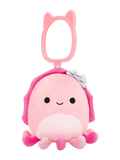 Squishmallows Clip-On Auggie the Cuttlefish with Bow, 9 cm