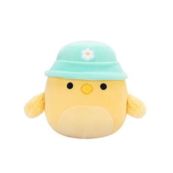 Squishmallows Triston the Yellow Chick with Mint Bucket Hat, 20 cm