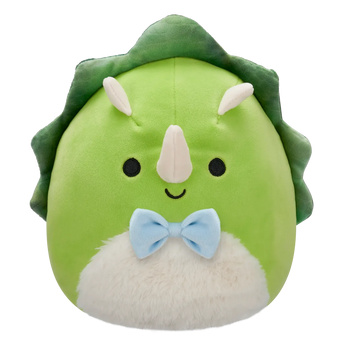 Squishmallows Tristan the Green Triceratops with Fuzzy Belly, 20 cm