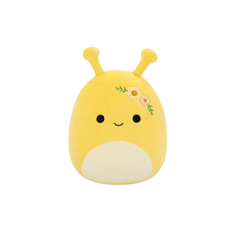 Squishmallows Zarina the Yellow Banana Slug with Flowers, 20 cm