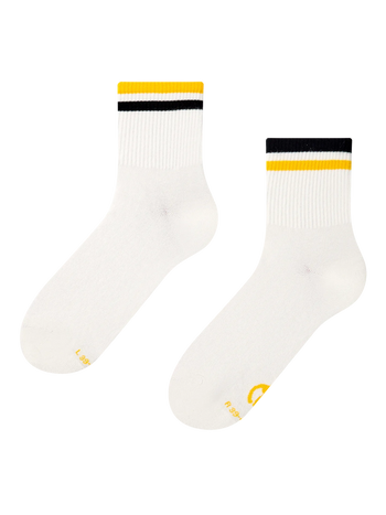 Crew Socks Yellow & Black Stripes