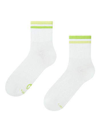 Crew Socks Lime Green Stripes