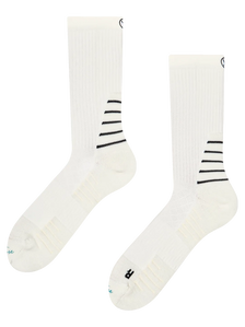 Men's Hiking Mid Calf Socks White