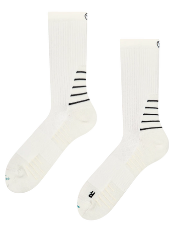 Men's Hiking Mid Calf Socks White
