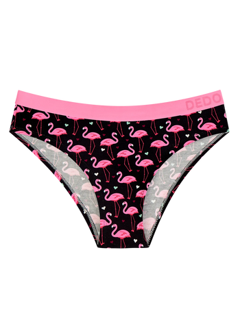Women's Modal Briefs Flamingos & Hearts