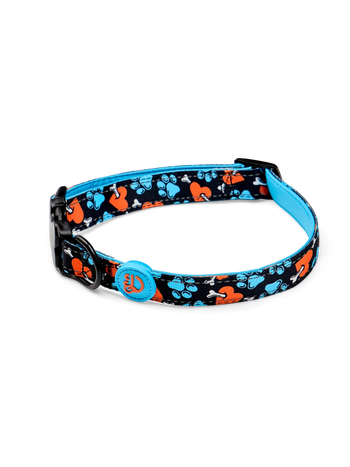 Dog Collar Hearts & Paws