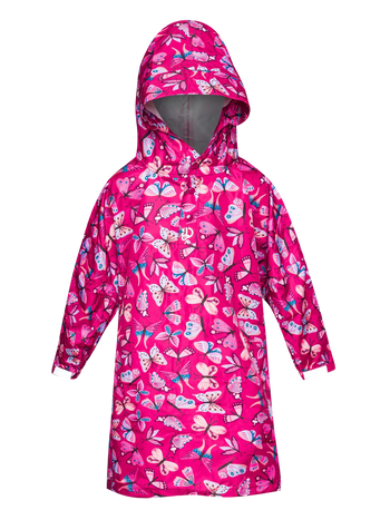 Kids' Raincoat Pink Butterflies