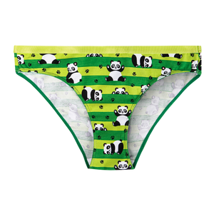 Women's Briefs Panda & Stripes