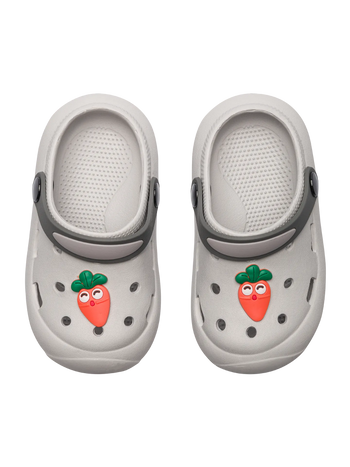 Light Grey Kids' Clogs