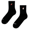 Ribbed Mid Calf Socks Hot Seat