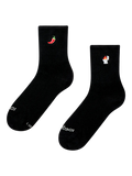 Ribbed Mid Calf Socks Hot Seat