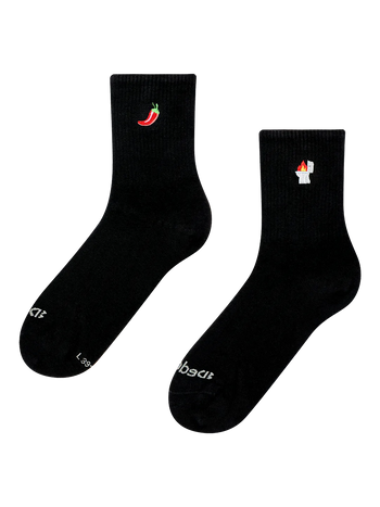 Ribbed Mid Calf Socks Hot Seat