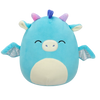 Squishmallows Tatiana the Dark Teal Dragon with Closed Eyes, 20 cm