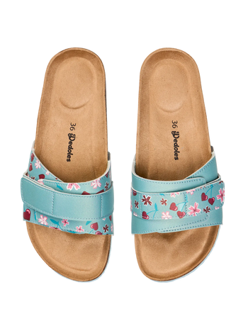 Women's Cork Slides Cherry Love