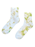 Lime Tie-dyed Crew Socks