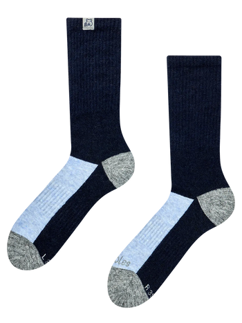 Dark & Light Blue Alpaca Socks