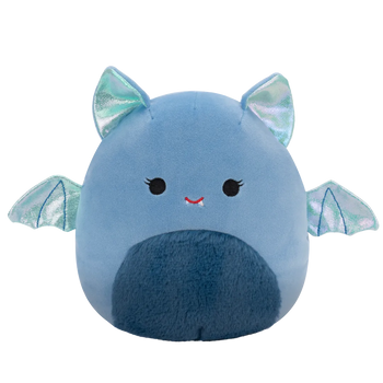 Squishmallows Este the Blue Bat with Fuzzy Belly and Metallic Crackle Wings, 20 cm