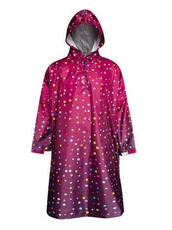 Raincoat Burgundy Dots