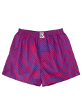 Blue & Magenta Men's Pattern Boxer Shorts