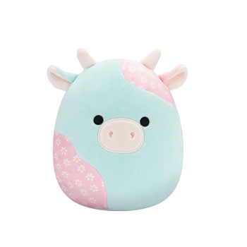 Squishmallows Yamaris the Mint and Pink Floral Cow, 20 cm