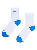 Ribbed Mid Calf Socks White Cyclist