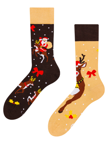 Regular Socks Reindeer & Santa