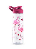 Water Bottle Flamingos & Hearts 700ml