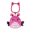 Squishmallows Clip-On Marcelina the Raspberry Pink Monarch Butterfly, 9 cm