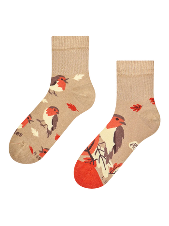 Anti-Stress Crew Socks Autumn Birds