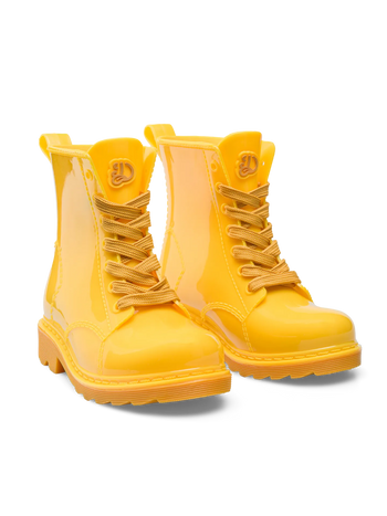Gold Yellow Kids' Rain Boots