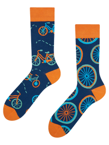 Regular Socks Orange Bicycle