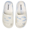 Beige & Light Blue Marble Women's Platform Slides