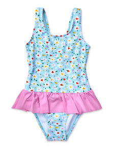 Girls' Swimsuit Hearts & Daisies