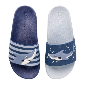 Kids' Slides Grey Shark