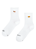 Ribbed Mid Calf Socks Same but Different