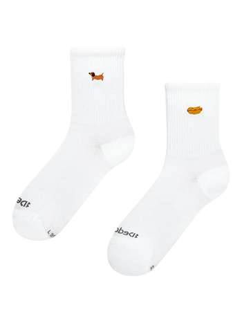 Ribbed Mid Calf Socks Same but Different