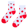 Ribbed Mid Calf Socks Polka Dot Cyclist